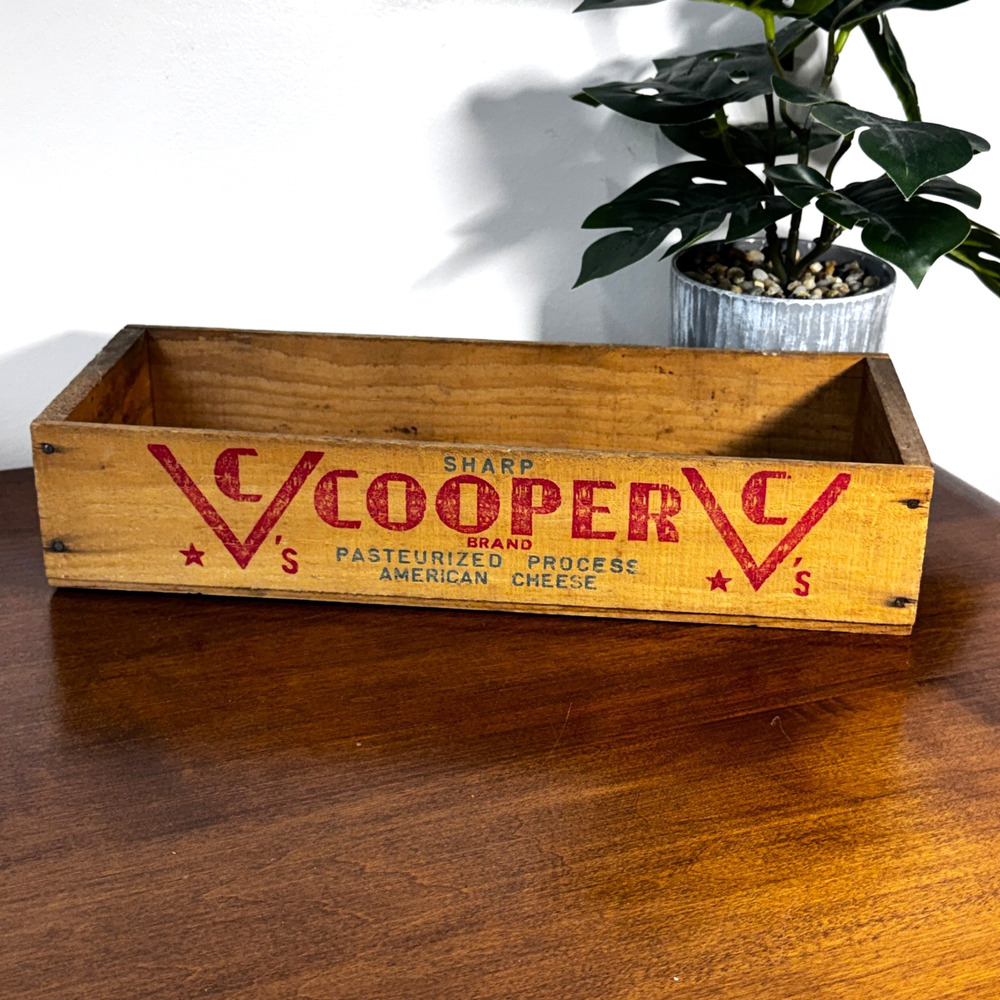Antique Cooper Cheese Box Sharp American Primitive Americana Wood Box 5x13
